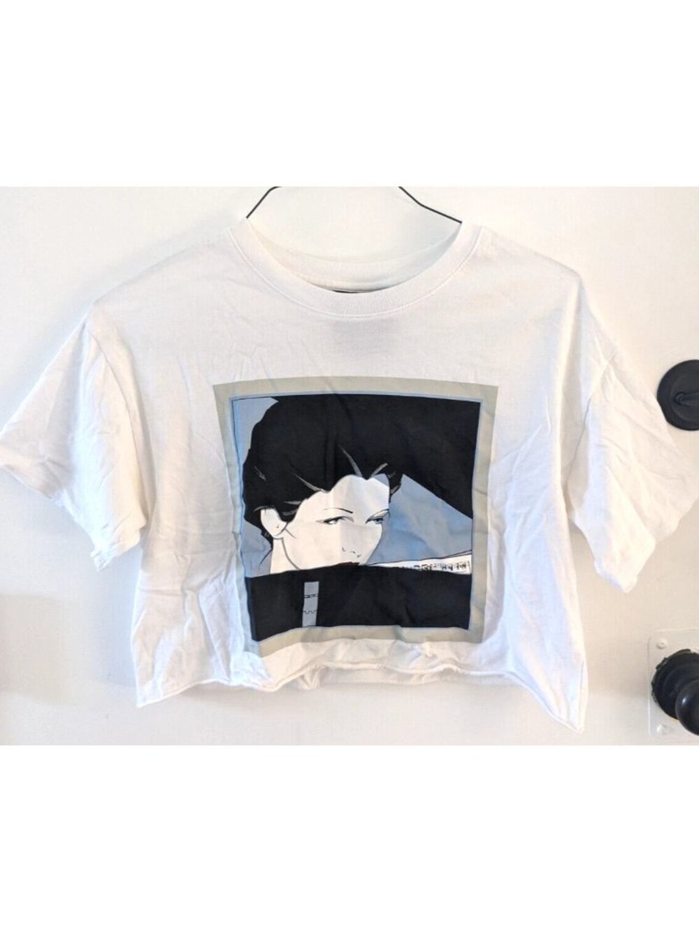 Patrick Nagel x Forever 21 graphic crop top t-shirt tee women's SMALL blouse